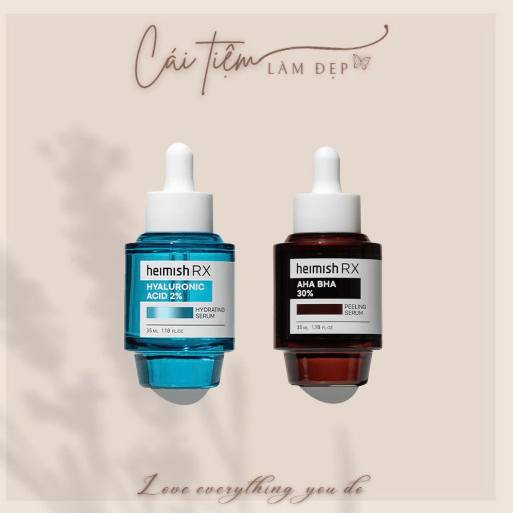 Tinh Chất Heimish RX HA 2% Căng Mướt & AHA BHA 30% Tái Tạo Da