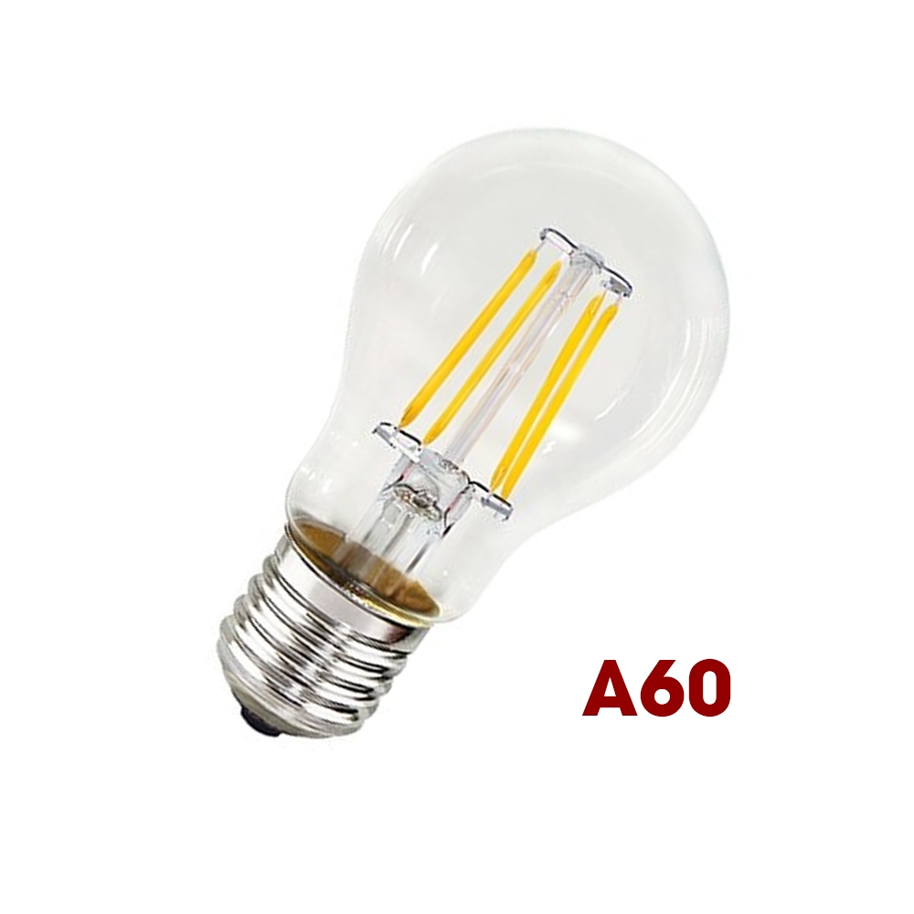 Bóng Đèn LED Edison  A60 4W Vỏ Thuỷ Tinh Trong | Đèn Toàn Lợi
