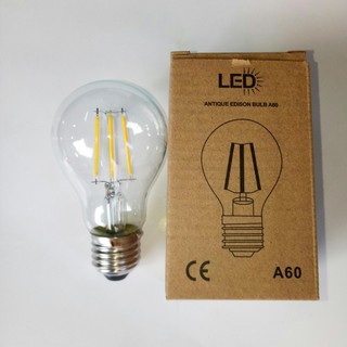 Bóng Đèn LED Edison  A60 4W Vỏ Thuỷ Tinh Trong | Đèn Toàn Lợi