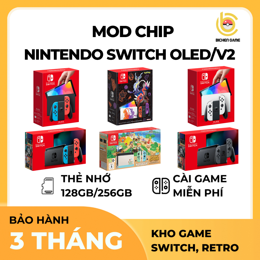Máy chơi game Nintendo Switch V2, Oled cài sẵn Full Game