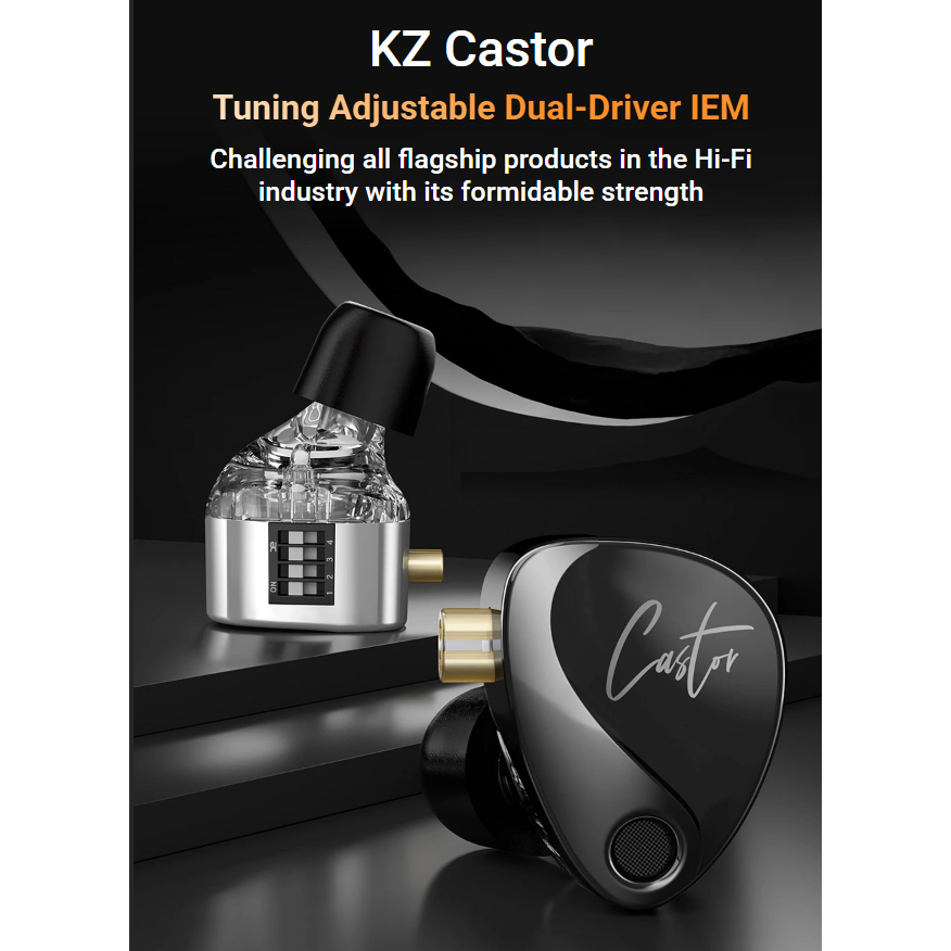 [HỎA TỐC] Tai Nghe Nhét Tai KZ Castor Và Castor Pro HIFI Dual Driver Dynamic Có 16 Chế Độ Chỉnh Âm | BigBuy360 - bigbuy360.vn