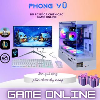  Bộ Máy Tính Case PC Trắng Màn ",22",24" Inch Core i5 i7 Ram 8-16Gb SSD 256Gb Chơi Game Mượt Mà-Tặng Kèm Phím Chuột 