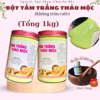 [Tặng gáo thìa+B1] 1kg Bột Tắm Trắng Thảo Mộc Sữa Non (Bột mịn ko cafe)Dưỡng Trắng, Tẩy Da Chết, Dưỡng Ẩm, Mềm Mịn Mướt