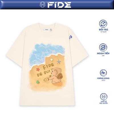 Áo thun FIDE JoyBear unisex form rộng local brand cổ tròn oversize Summer - AT180