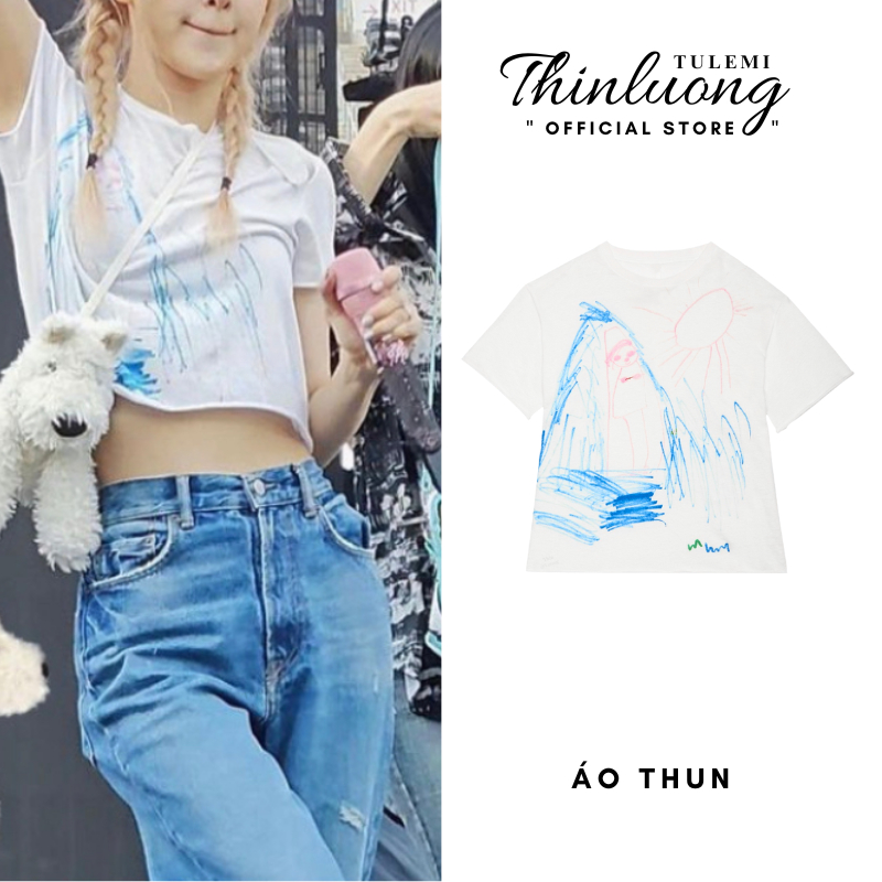 Áo thun trắng cotton 2 chiều babytee hình vẽ áo thun trắng trơn babytee
