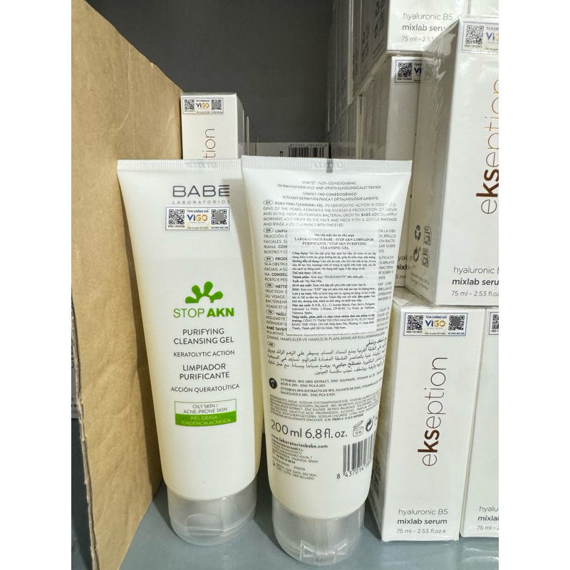 Sữa rửa mặt BABE Stop Akn Purifying Cleansing gel cho da dầu mụn 100ml/200ml_BumHouse | BigBuy360 - bigbuy360.vn