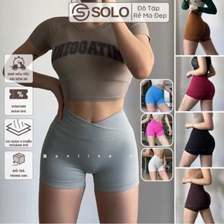 Quần sort Tập Gym Yoga Lulu Biker Short Legging Đùi Dệt Cạp Cao Tôn Mông Co Giãn Tốt Thoải Mái 6627