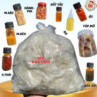 1kg bánh tráng phơi sương ủ bơ - thơm bơ dẻo mềm [ tặng kèm chấm và topping ] ăn vặt shop đô