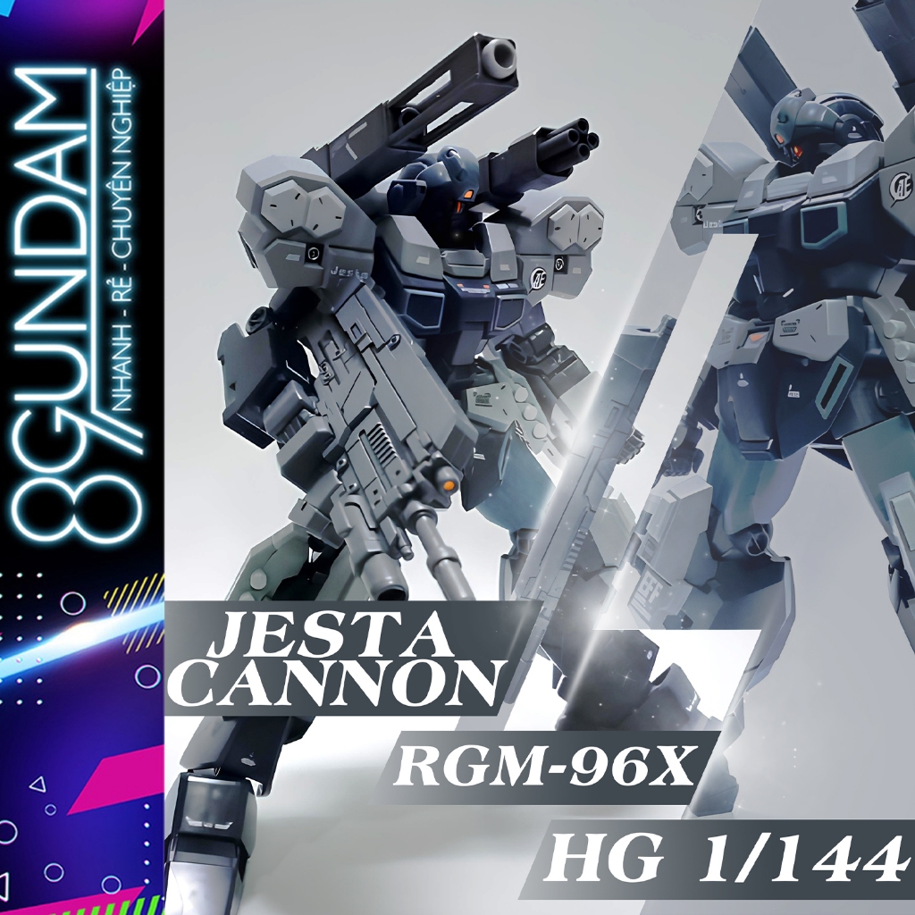 [CÓ SẴN] Mô Hình Lắp Ráp HG 𝐉𝟐 Jesta Cannon Fighter (tặng base, effect + decal nước)