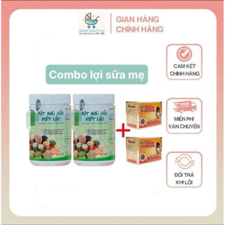 Combo lợi sữa sau sinh gồm ngũ cốc lợi sữa việt lộc và cốm lợi sữa mummilk đông trùng hạ thảo