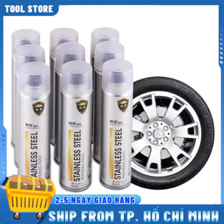 Com Bo 3-5 Sơn Bạc Mạ Crom Sơn Xịt Mạ Chrome Sáng Bóng 350ml