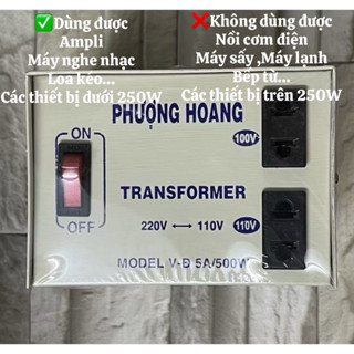 BIẾN ÁP 220V Ra 110V 100V 5A PHƯỢNG HOÀNG ( Xem mô tả giúp shop nhé )