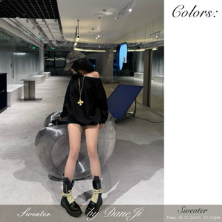 [ SWEATER ] SOLD OUT Áo lệch vai form rộng, dáng swt, vải nỉ lót lông phong cách thu đông