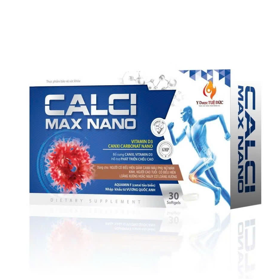 (Hộp 30 viên) Viên uống CANXI MAX NANO - bổ sung Canxi tăng chiều cao cho trẻ, dùng cho phụ nữ có th