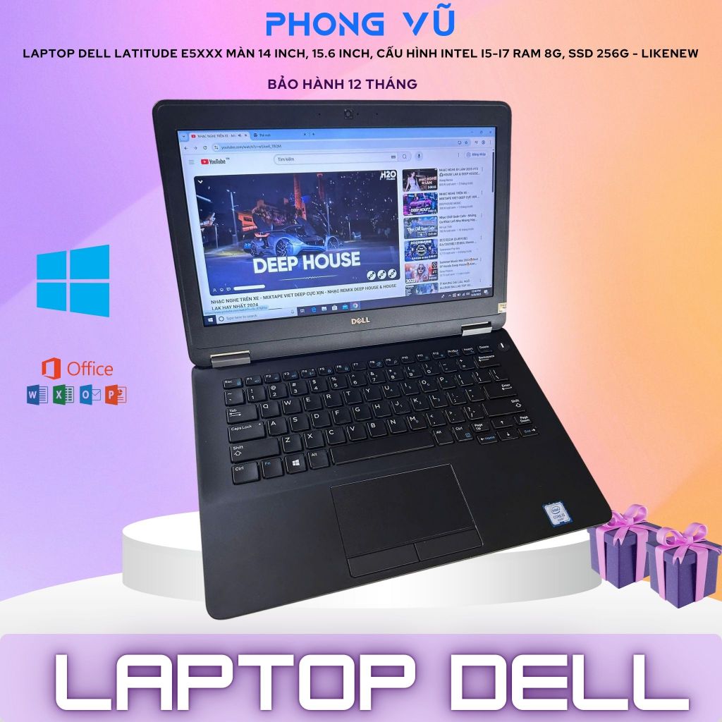 Máy tính laptop dell hàng chính hãng Ram 8GB Intel Core i5 - i7 ổ SSD 256GB màn 14", 15.6 - Tặng kèm túi đựng | BigBuy360 - bigbuy360.vn