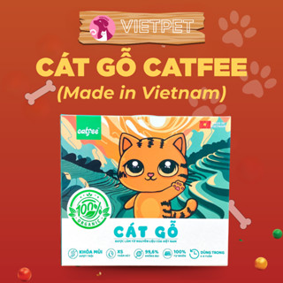 Cát gỗ Catfee - Cát vệ sinh cho mèo, thành phần hữu cơ, an toàn cho mèo và thân thiện với môi trường.