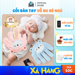 Gối Ôm Bàn Tay Vỗ Bé Ngủ Lampa, Gối Vỗ Mông Chống Giật Mình Giúp Bé Ngủ Ngon, Có Điều Khiển Từ Xa 3 Mức Độ