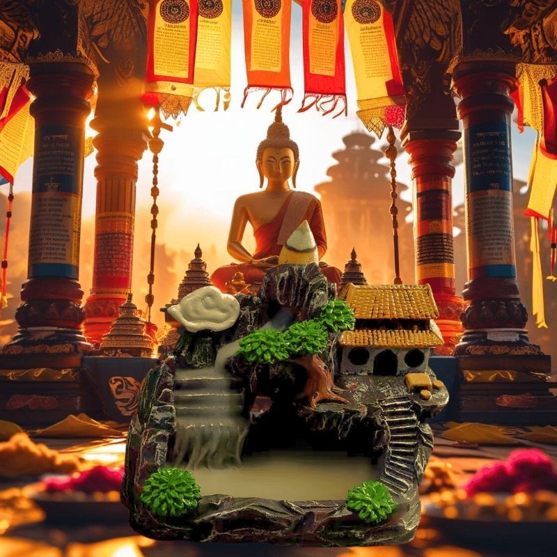 Thác khói xông nụ trầm hương chảy ngược,thác xông nụ trầm hương xông nhà tạo hiệu ứng khói chảy ngược như thác đẹp mắt