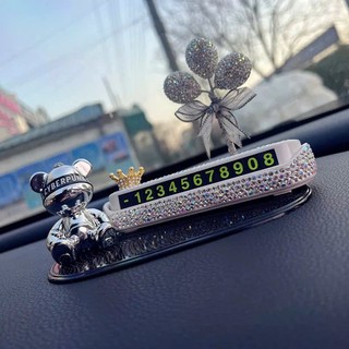  Bảng báo số điện thoại trên taplo xe hơi Gấu Cyberpunk bling  Bảng số gấu BearBrick Mạnh Tuấn Autocar 