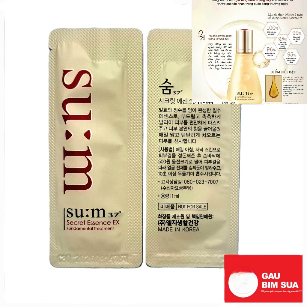 [EXP.2027.04] 5 gói Nước thần Sum37 Fundamental treatment Secret Essence Advanced Sync Program (1ml)