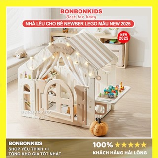 Lều Cho Bé NEWBER Chắc Chắn, Nhà Lều Kết Hợp Kệ Để Đồ chơi , bàn xếp hình Lego Cho Bé Nhựa An Toàn