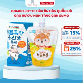 Combo Nước Gạc Hươu Non Tăng Cân SUMO Và LOTTE Háu Ăn Nước Uống Lợi Khuẩn Giúp Bé Khỏe Mạnh Ăn Ngon