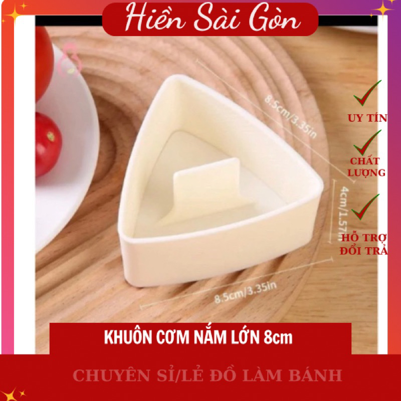 khuôn cơm nắm, khuôn tam giác lớn làm cơm nắm, khuôn 8.5cm
