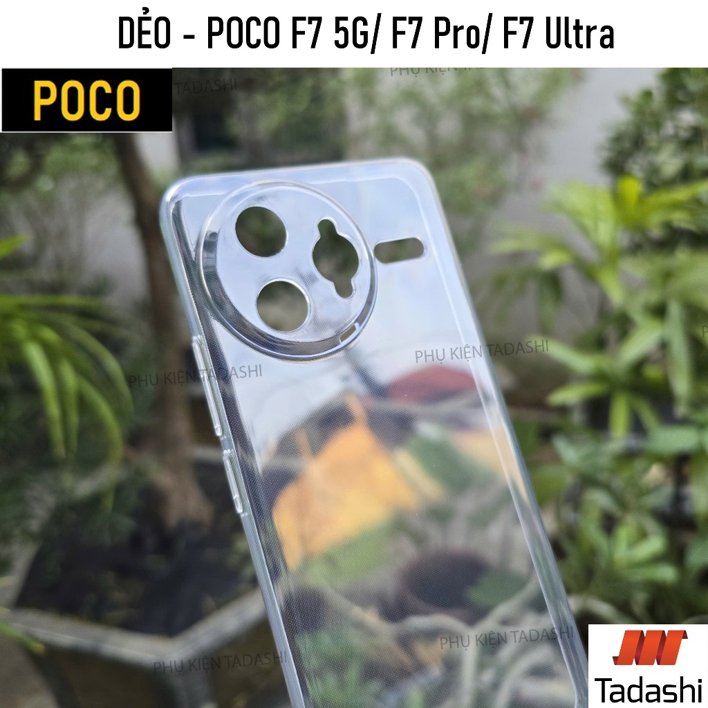 Ốp Lưng Dẻo POCO F7 Pro/ F7 Ultra, POCO F7 5G, Poco M7 Pro 5G Trong Suốt Ôm Khít Máy, Có Gờ Bảo Vệ C