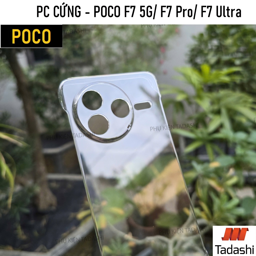 Ốp Lưng KHÔNG VIỀN POCO F7 Pro/ F7 Ultra, POCO F7 5G, Poco F8 Pro/ F8 Ultra Trong Suốt Nhựa PC Cứng 