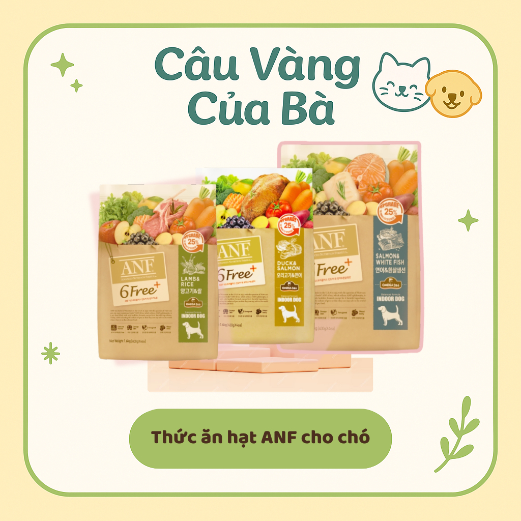 Thức ăn hạt cao cấp cho chó ANF 6 Free Plus [Hàn Quốc]