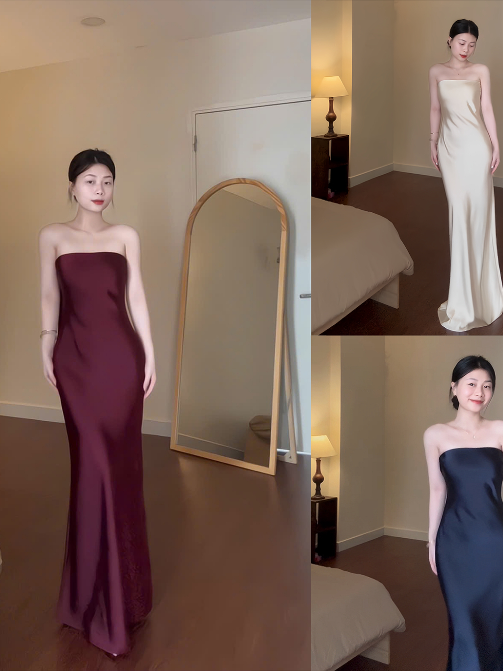 Đầm Lụa Cúp Ngực form dài dự tiệc