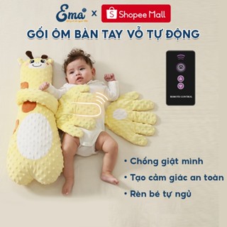 Gối ôm bàn tay vỗ bé ngủ tự động EMA chống giật mình, rèn bé ngủ ngon không cần cha mẹ