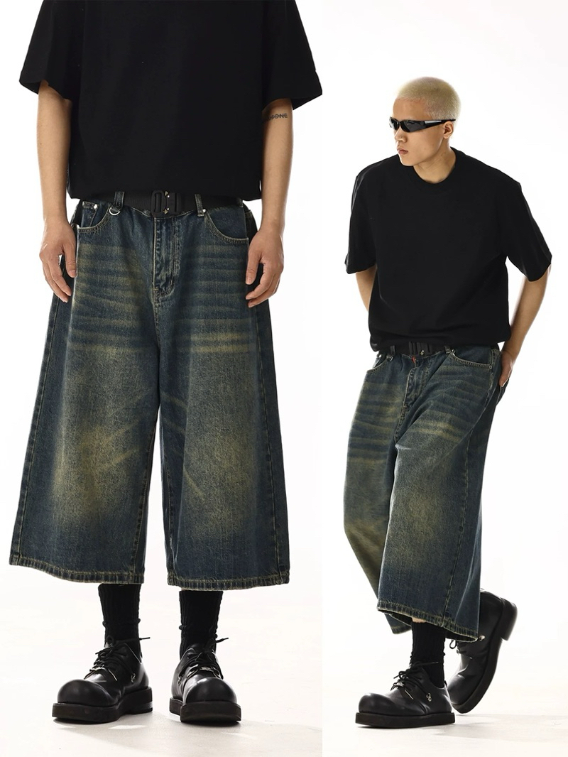 [SẴN HOẢ TỐC-BIG SIZE] Quần short lửng denim ống rộng