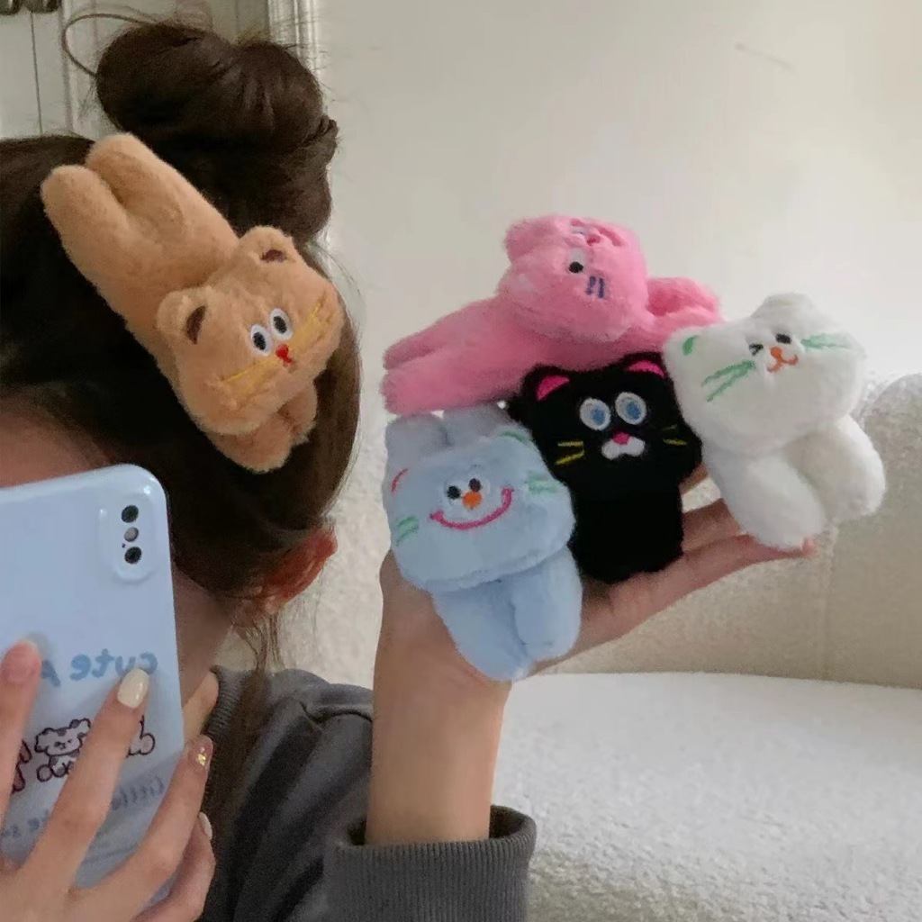 Kẹp Tóc lông  mèo Lớn Phong Cách Dễ Thương Hình Mèo NOVSET [A602 ][T1-KHO1]