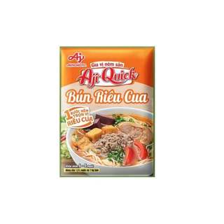 Hộp (12 Gói) Bún Riêu Cua Aji-Quick AjiQuick gói 59g - Nhanh Chóng, Tiện Lợi, Tiết Kiệm Thời Gian