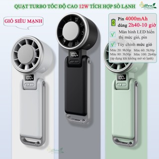 Quạt Turbo Sò Lạnh Cầm Tay Pin Trâu Làm Mát Siêu Tốc