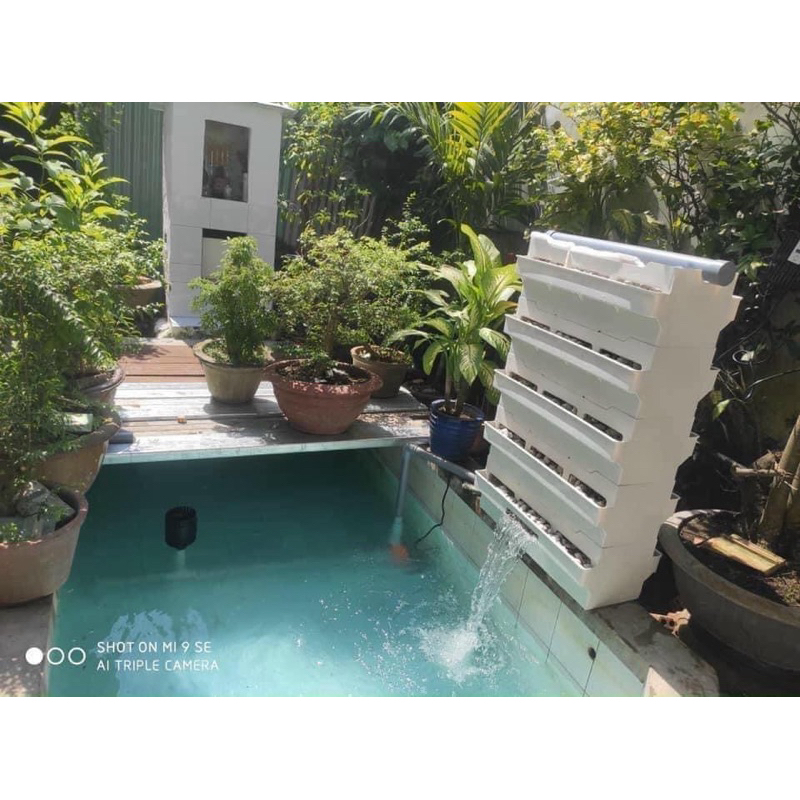 Bakki Nhựa Đen/Trắng 1 Tầng 68x33x24cm, Khay Lọc Tràn Hồ Cá Koi, Bền Chắc, Dễ Lắp Đặt, Phù Hợp Hệ Lọ