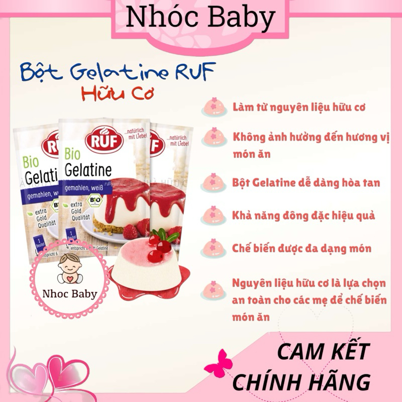 Bột Gelatine RUF dạng bột và lá (Đức)