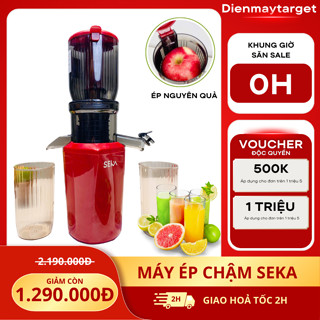 Máy ép chậm cổ to SEKA SK535S ép kiệt 98%, miệng rộng, dễ vệ sinh, giữ trọn dinh dưỡng