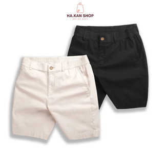  Quần Short Kaki Nam Lưng Thun Hakan Quần Lửng Nam Form Trên Gối Vải Cotton Co Giãn 4 Chiều 