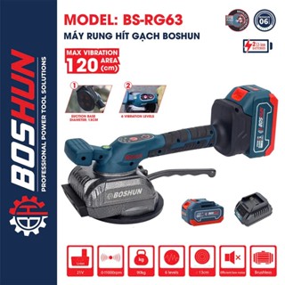  Máy Rung Gạch Ốp Sàn Pin BOSHUN BS-RG63  Động Cơ Không Chổi Than  Lực Hút 100kg 