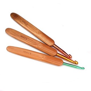 Kim móc len cán gỗ tre dáng dẹt