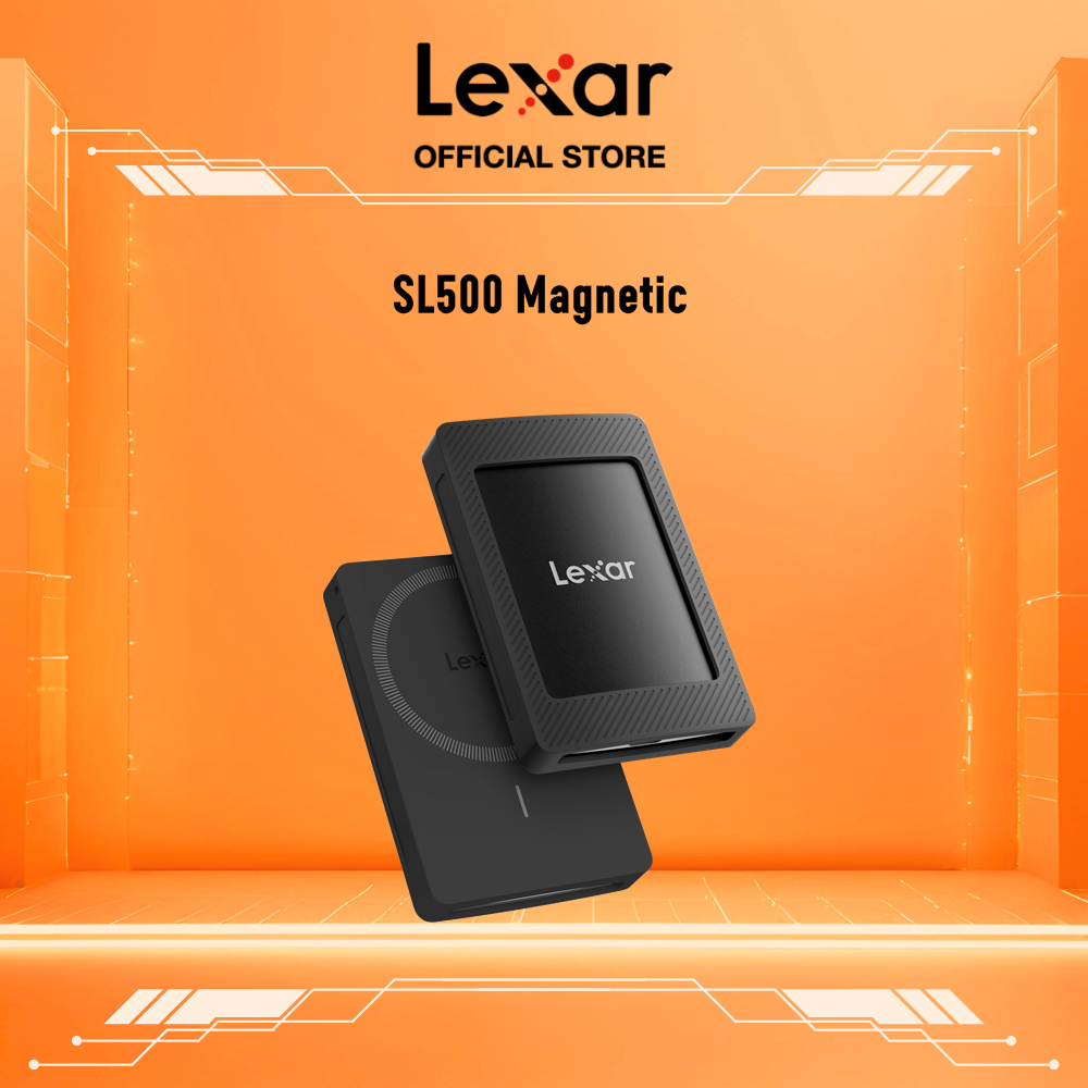 SSD Di Động Lexar SL500 with Magnetic Set 1TB/2TB/4TB USB 3.2 - 2000MB/s Tương Thích iPhone, PC, Mac