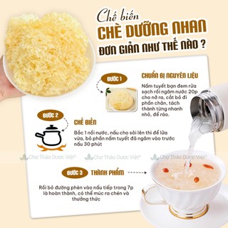Nấm tuyết 1kg, ngân nhĩ vàng khô, không tẩy, nguyên liệu nấu chè, thơm ngon, tốt cho sức khỏe
