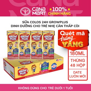 Thùng 48 hộp sữa bột pha sẵn Nutricare Colos 24h Grow Plus phát triển toàn diện (180ml)
