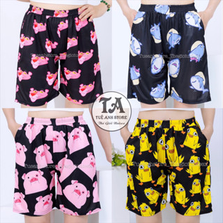 [95 Mẫu Mới] Quần Short lững Hoạt Hình Cartoon Cute Đáng Yêu Unisex -Quần đùi cotton nam nữ Freesize 38-65kg TUEANHSTORE