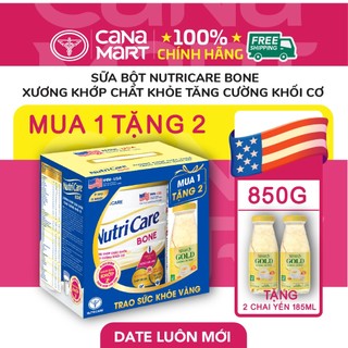  Sữa bột Nutricare Bone phòng chống loãng xương sụn khớp  850gr .Bone.NutricareBone 