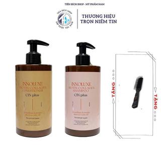   XẢ KHO  CẶP Dầu gội xả nam nữ Cinplus innoluxe 500ml cao cấp chính hãng CIN PLUS + Tặng lược Chaoba 