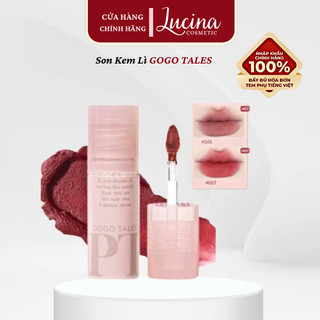  Son kem lì GOGO TALES RAPT AIR MISTY LIP GLAZE chất bùn siêu mịn lên màu chuẩn mỏng nhẹ LUCINA COSMETICS 
