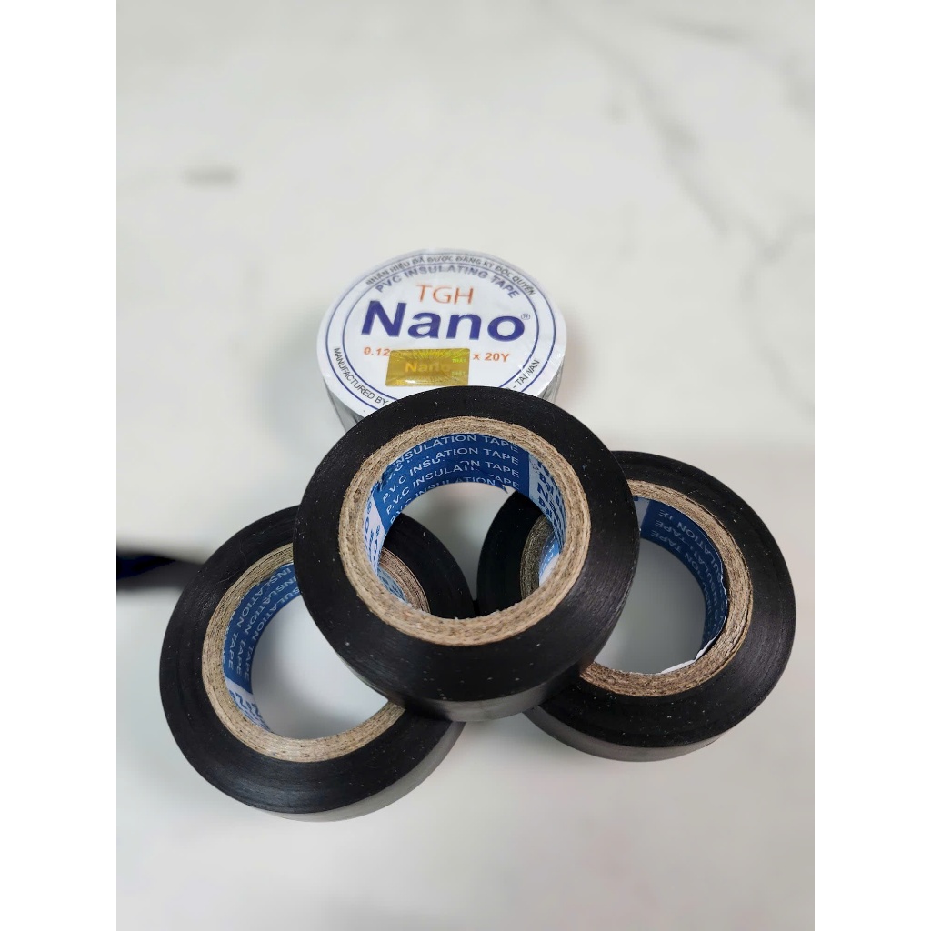  10 cuộn băng keo nano cách điện siêu dính mỏng dai chịu nhiệt 